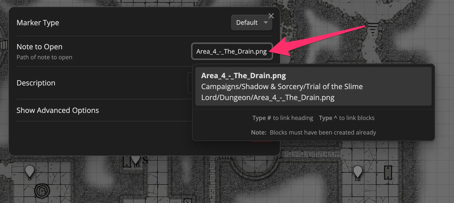 A menu showing a file path with the .png extension added to the end